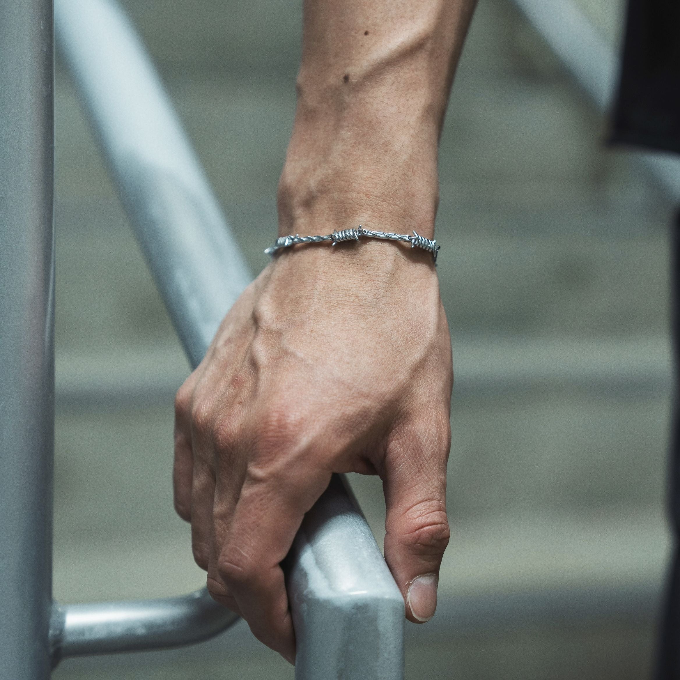 Belikan Barbed Wire Bracelet - Silver Tone