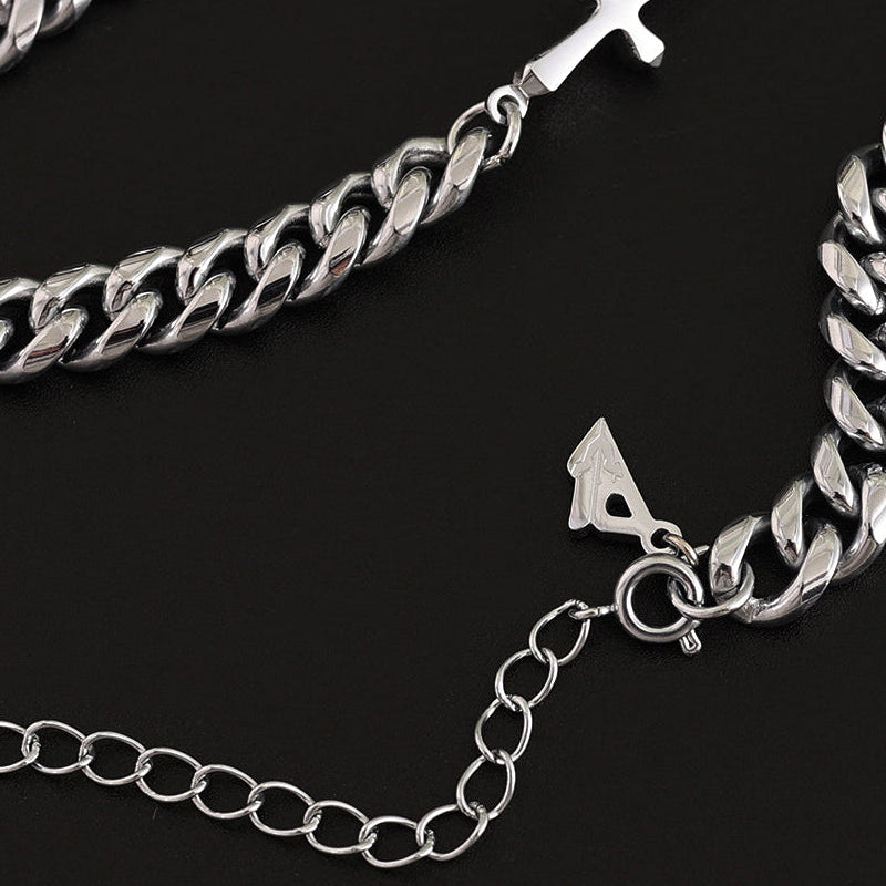 Relic Cuban Cross Chain - Silver