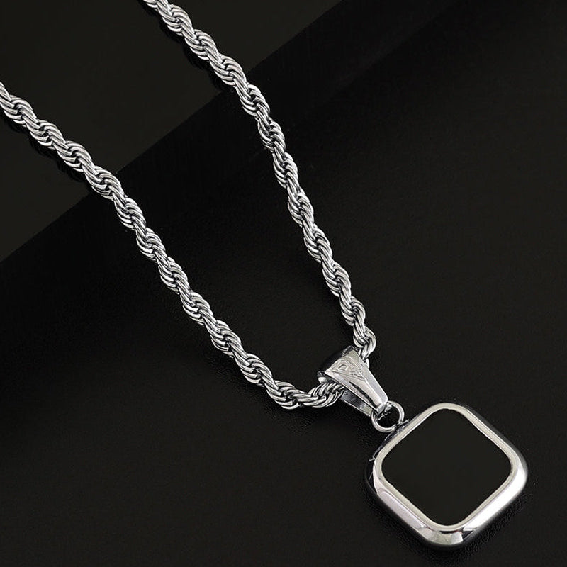 Blackout Onyx Pendant - Silver