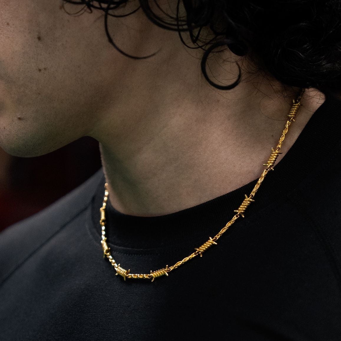 Belikan Barbed Wire Chain - Gold
