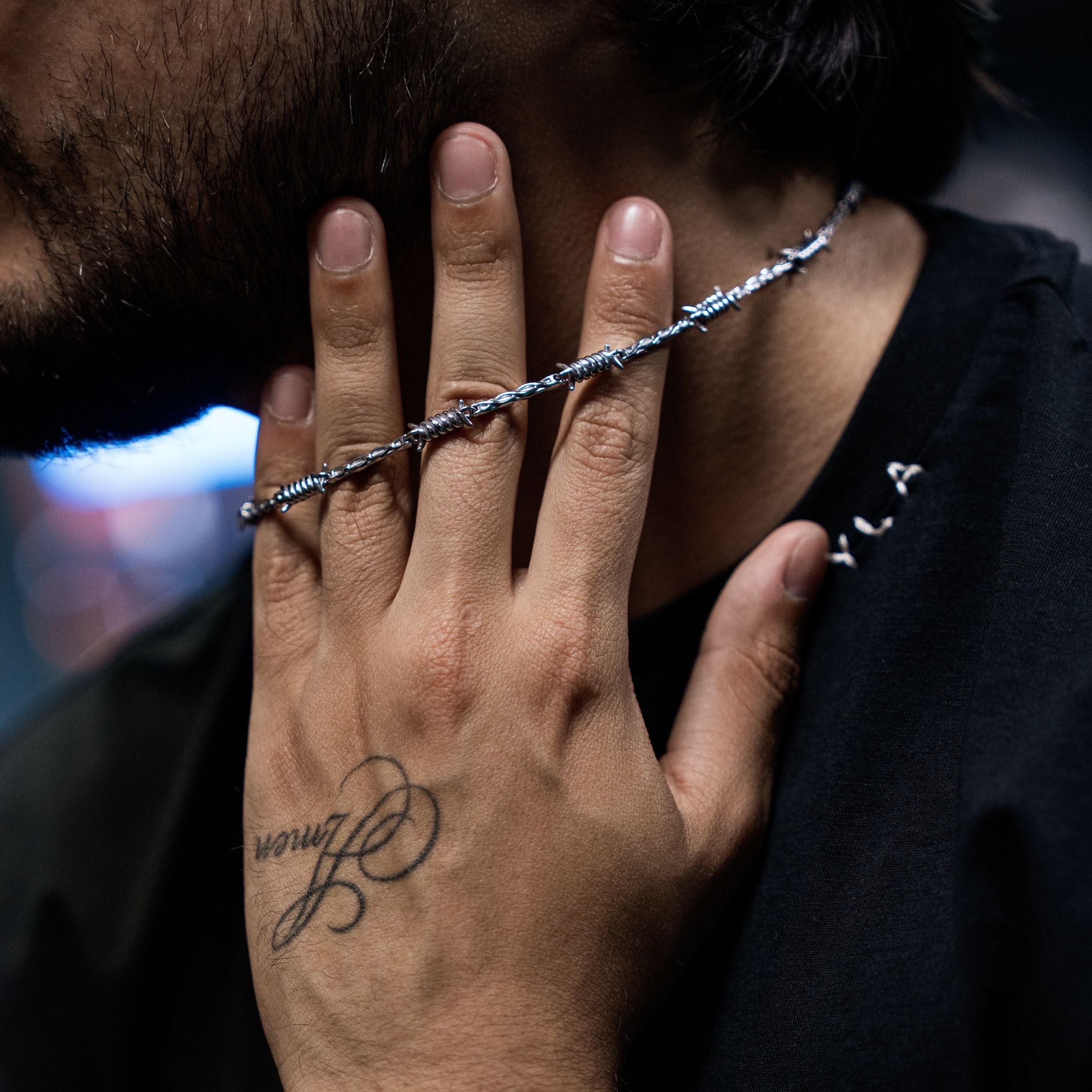 Belikan Barbed Wire Chain - Silver Tone