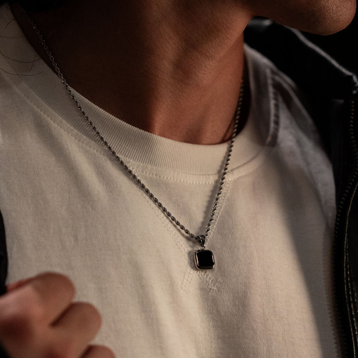 Blackout Onyx Pendant - Silver