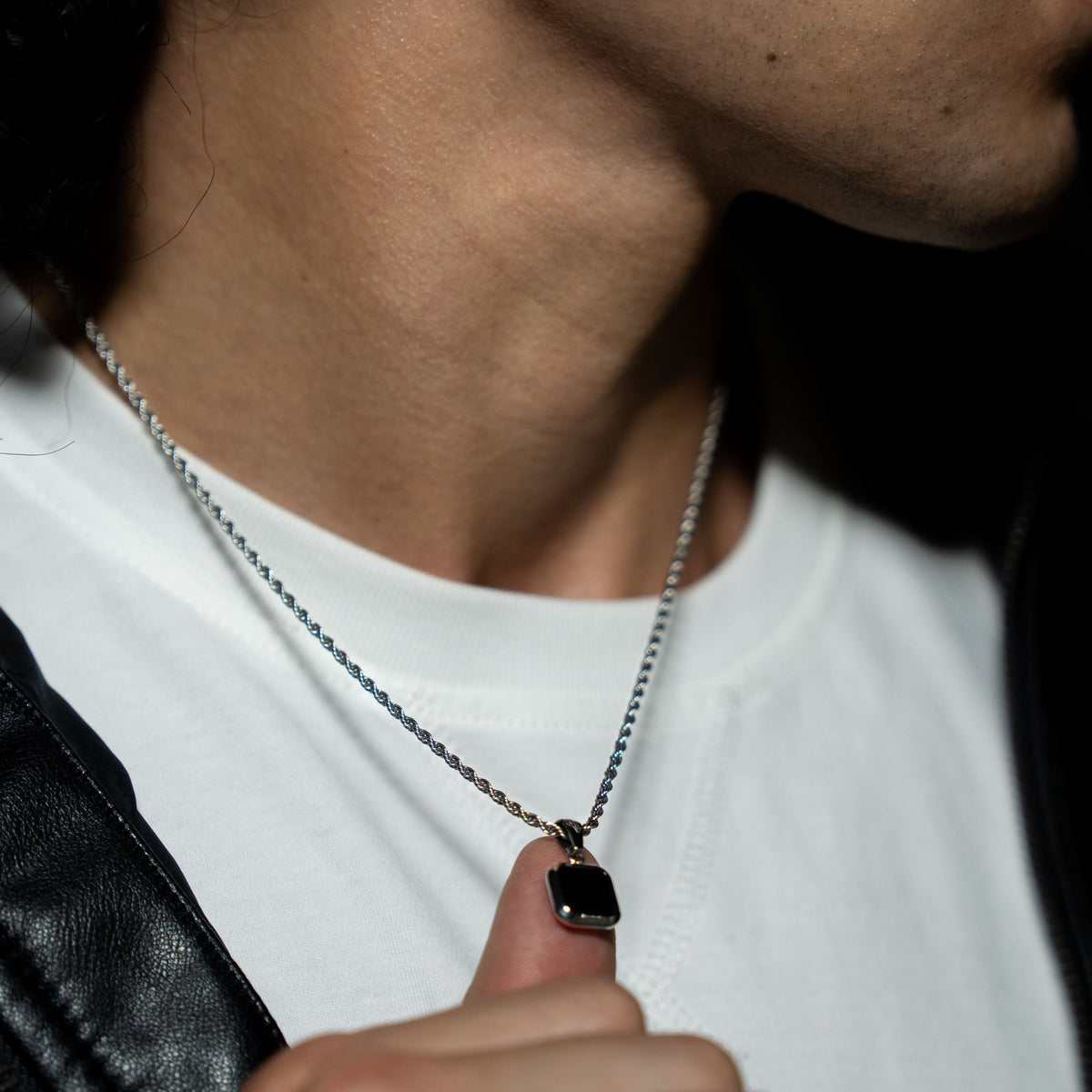 Blackout Onyx Pendant - Silver