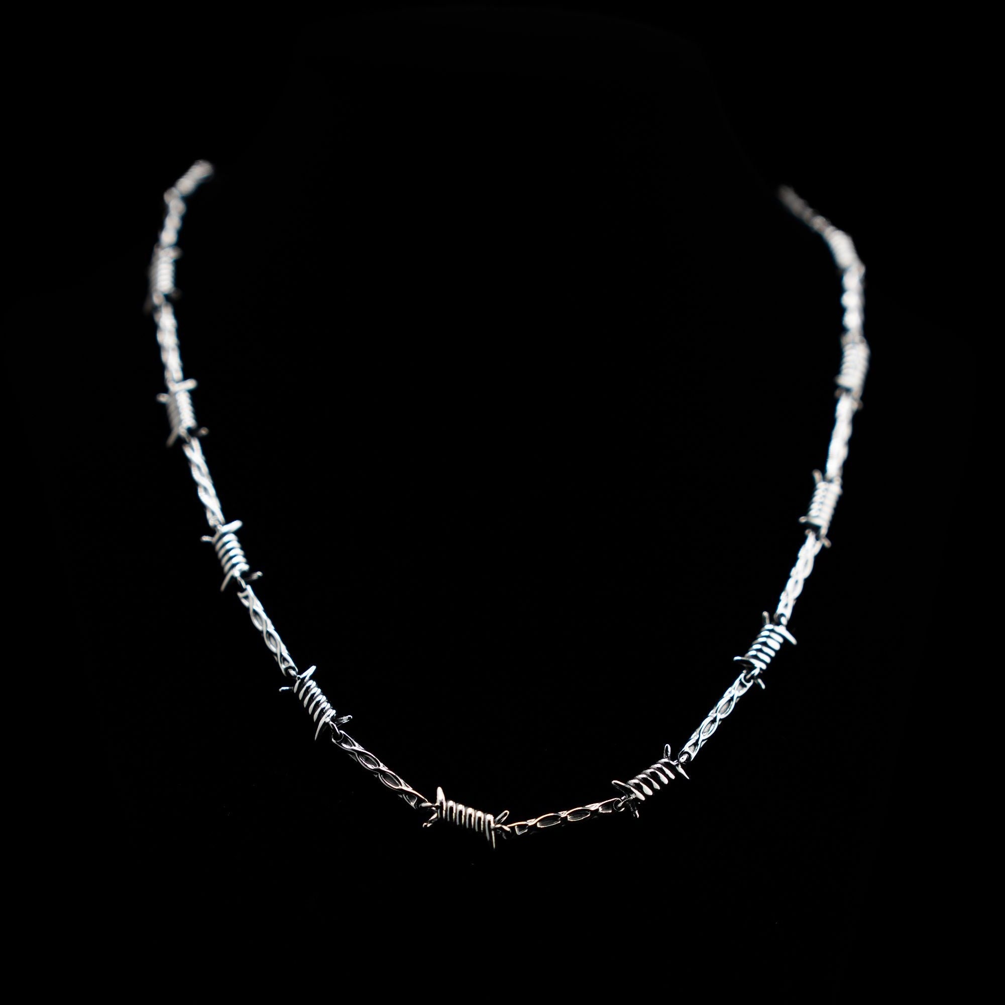 Belikan Barbed Wire Chain - Silver Tone