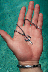 Warrior trident & Franco Chain - Silver Tone