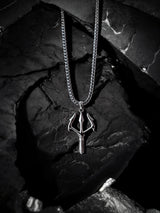 Warrior trident & Franco Chain - Silver Tone