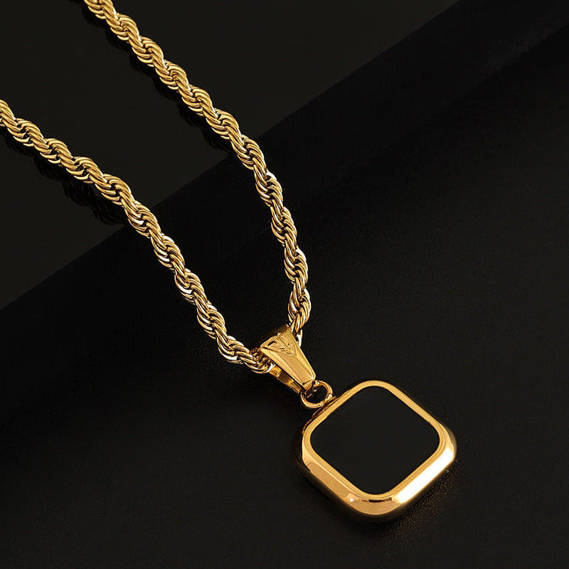 Blackout Onyx Pendant - Gold