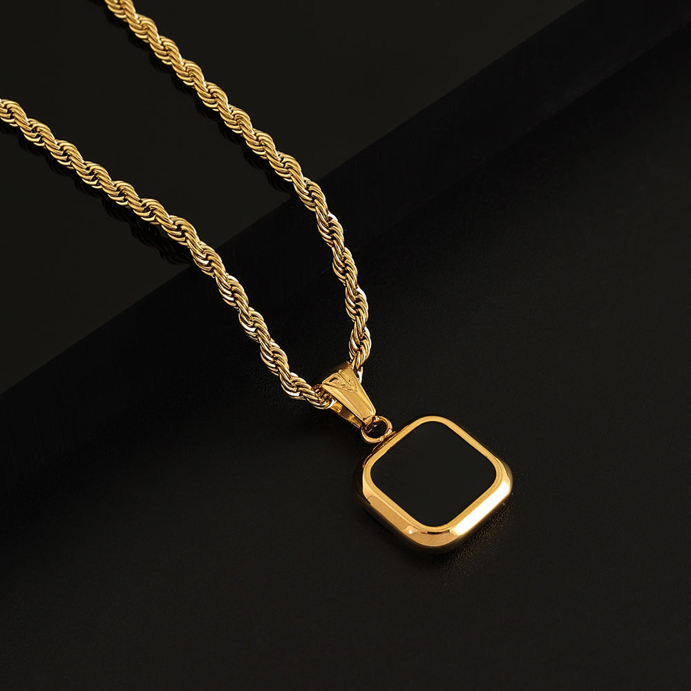Blackout Onyx Pendant - Gold