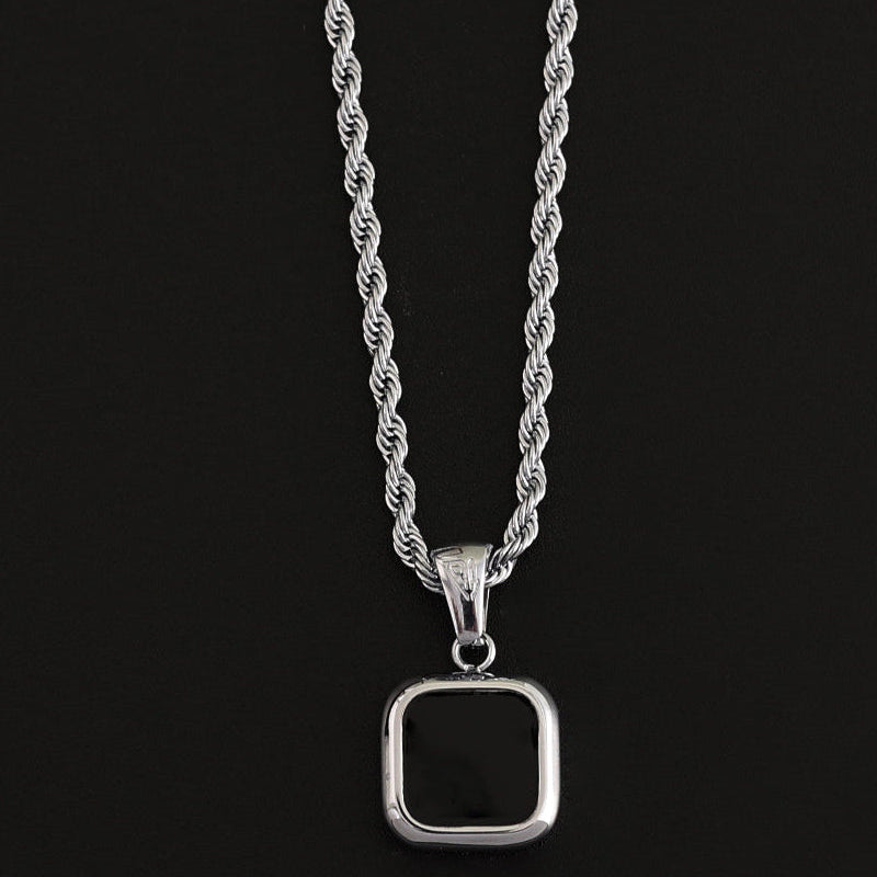 Blackout Onyx Pendant - Silver