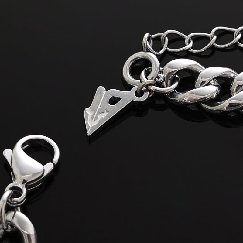 Relic Cuban Cross Bracelet – Silver