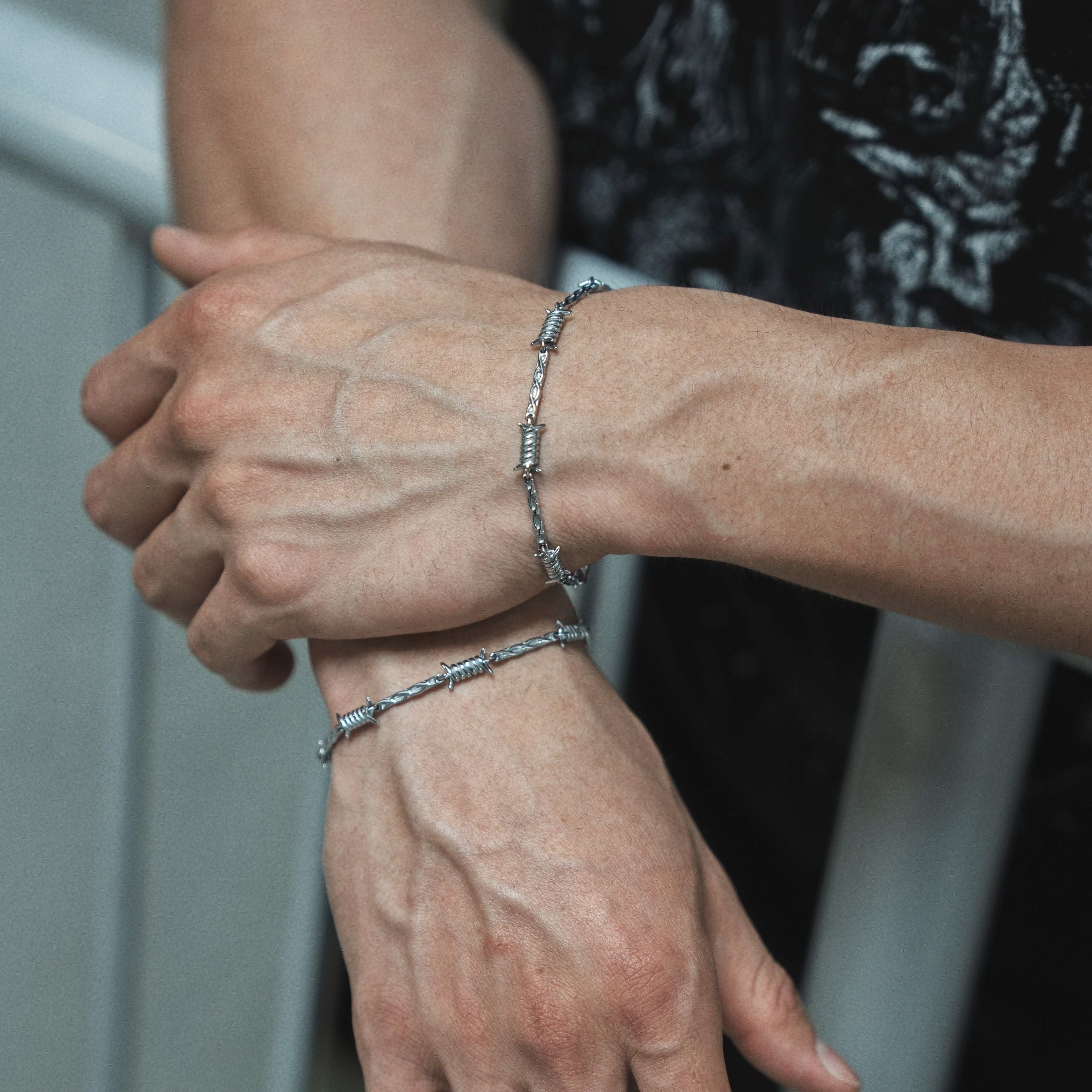 Belikan Barbed Wire Bracelet - Silver Tone