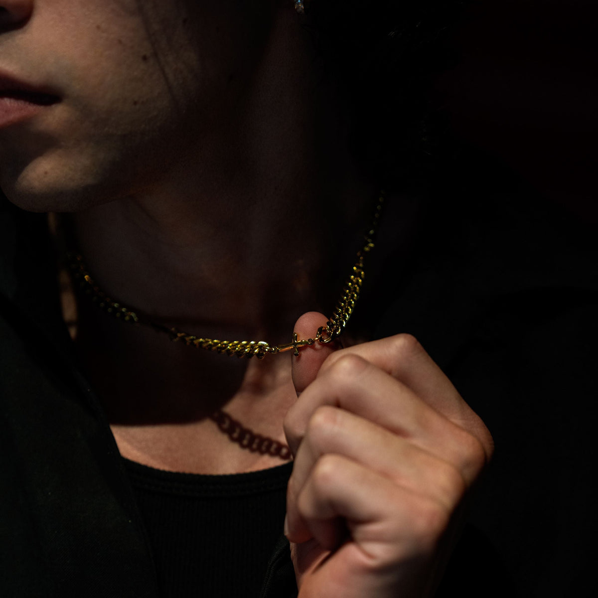 Relic Cuban cross chain & bracelet - Gold