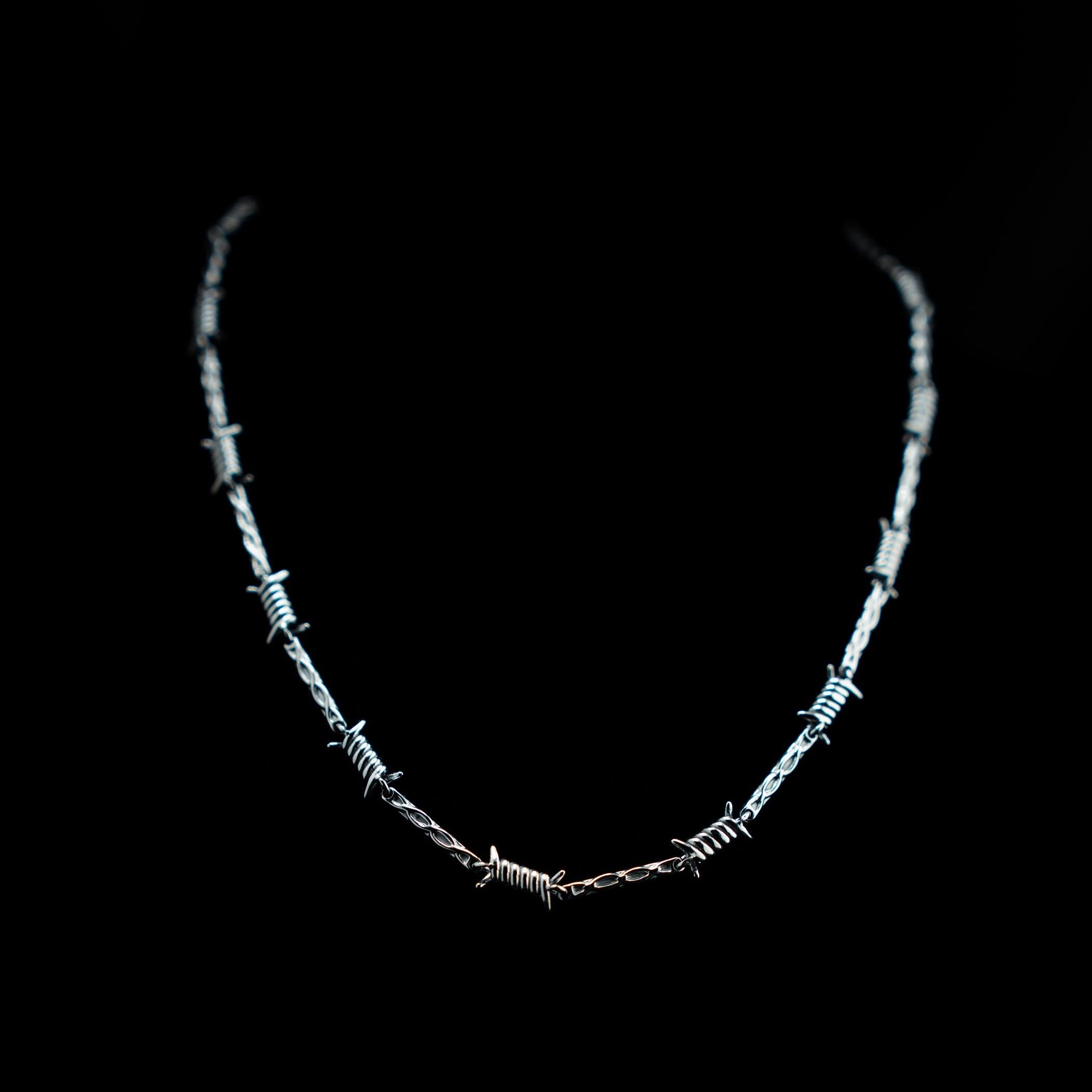 Belikan Barbed Wire Chain - Silver Tone