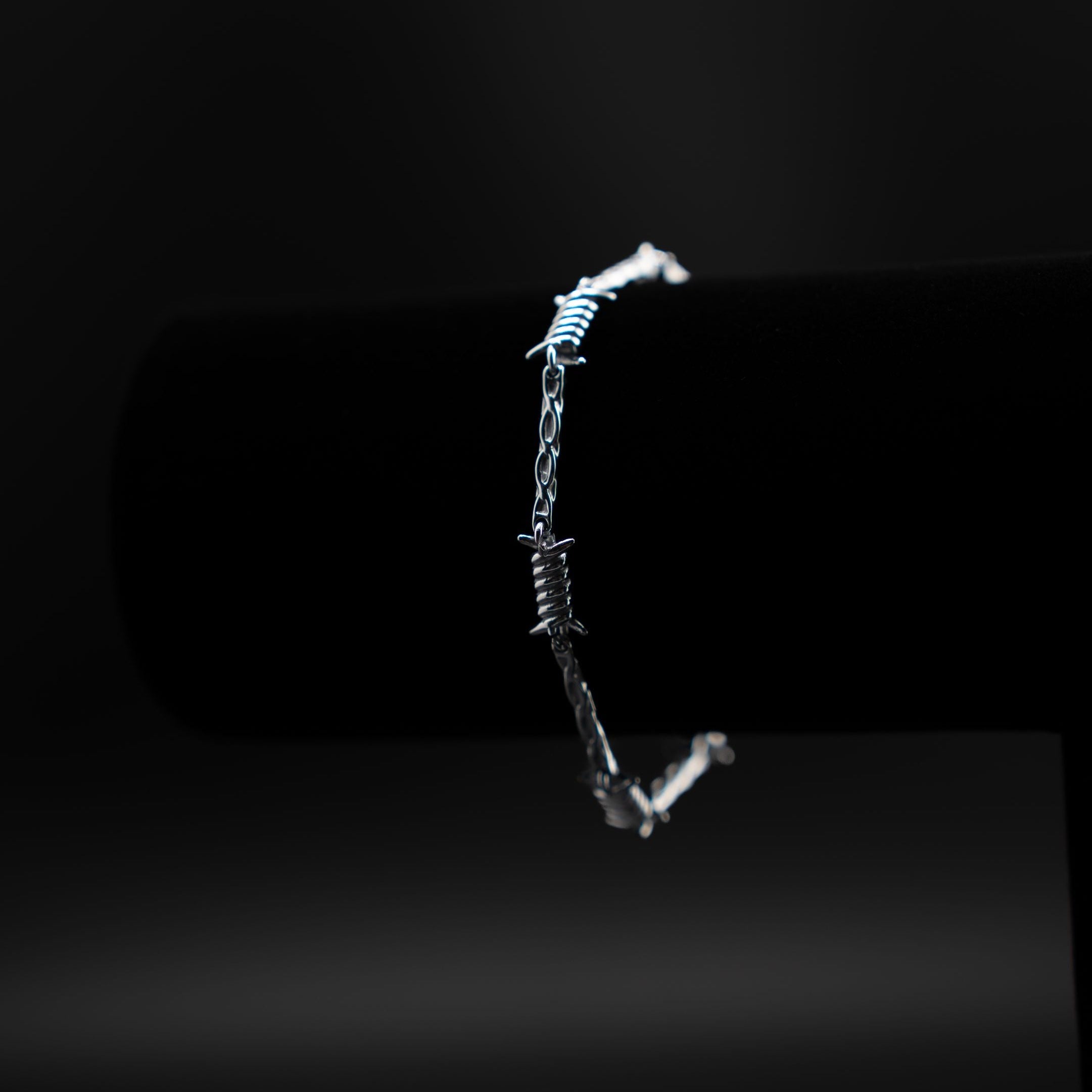 Belikan Barbed Wire Bracelet - Silver Tone