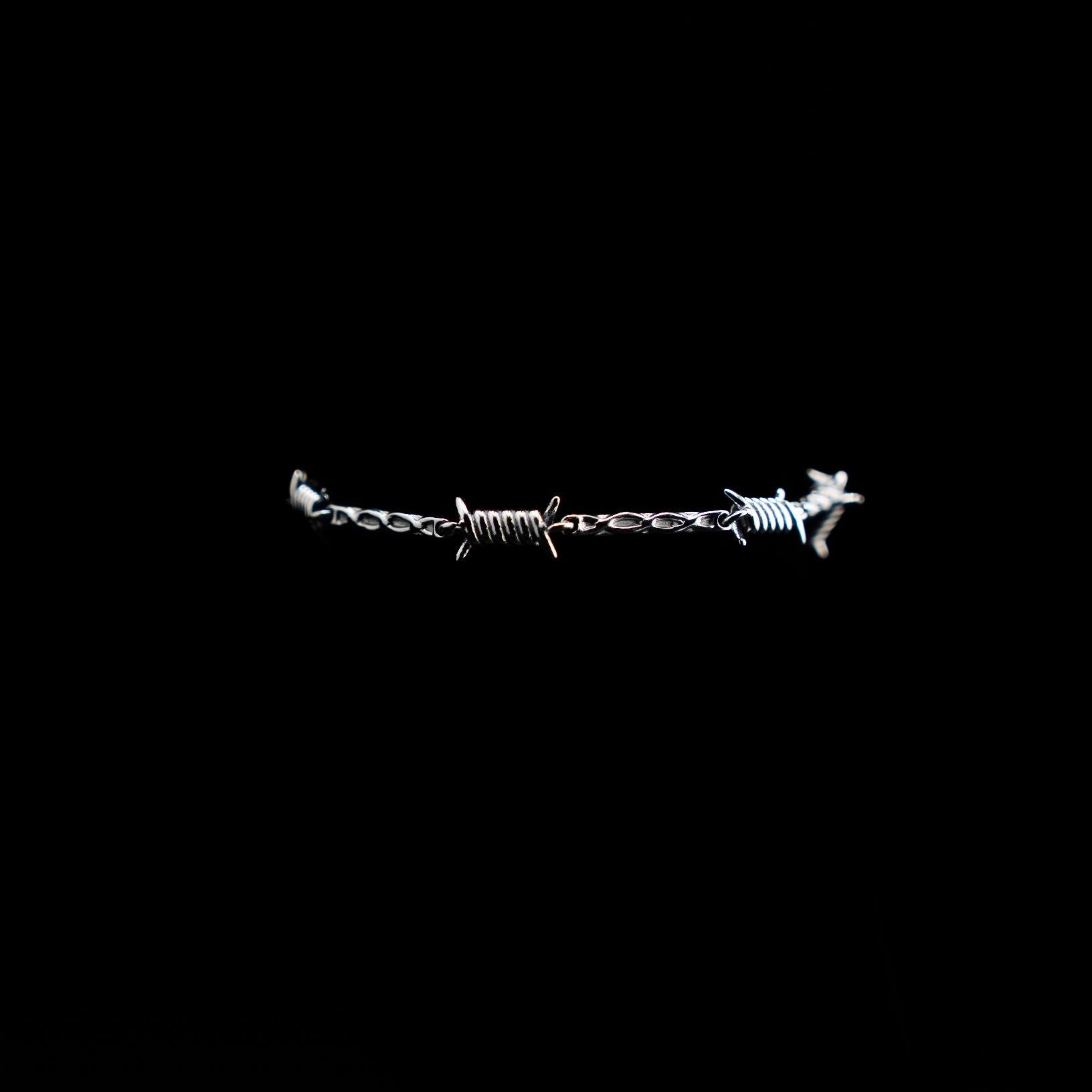 Belikan Barbed Wire Bracelet - Silver Tone