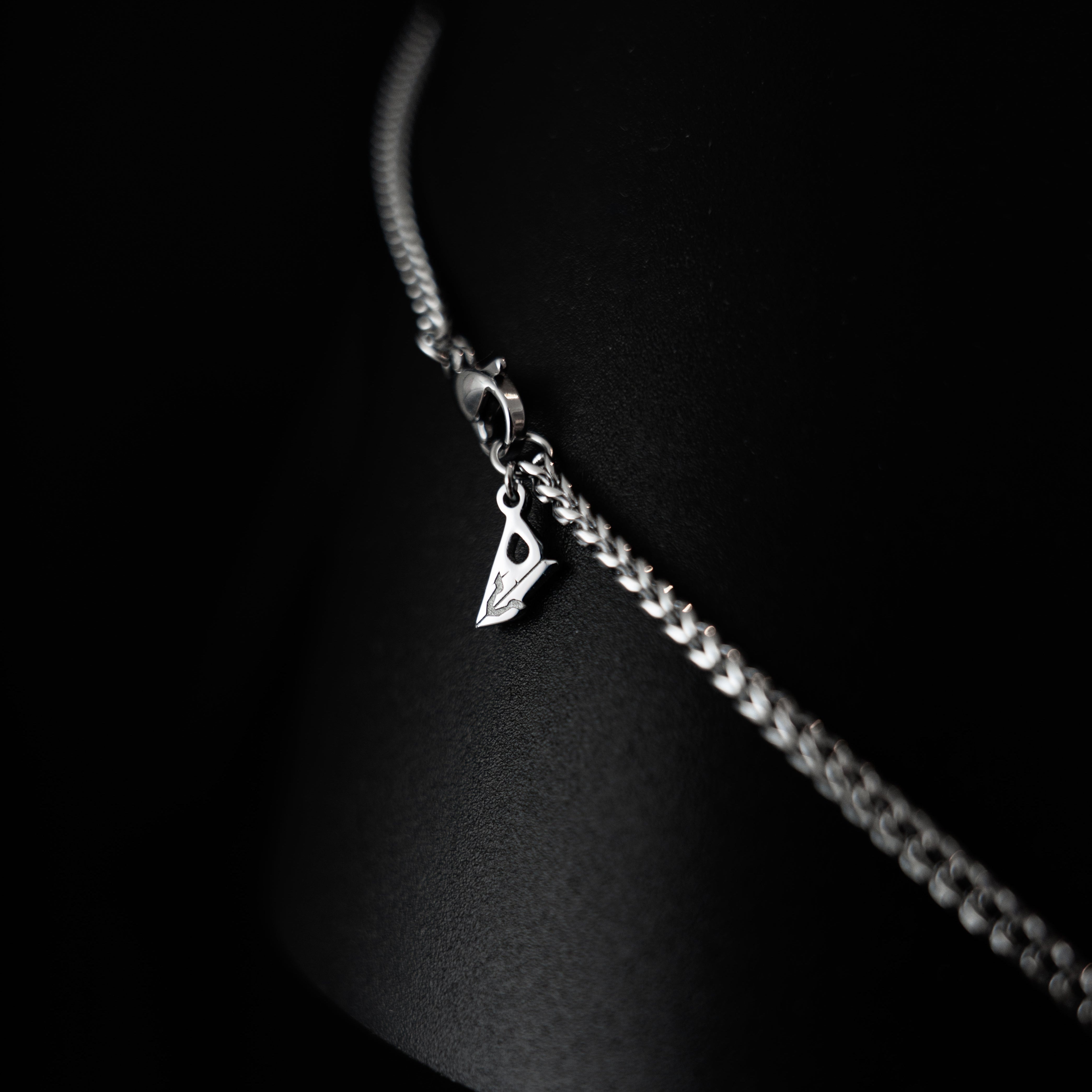 Warrior trident & Franco Chain - Silver Tone