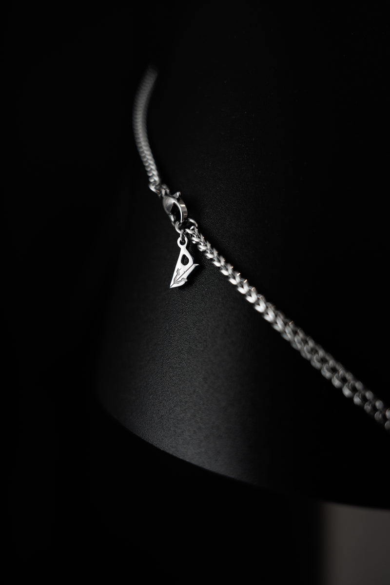 Warrior trident & Franco Chain - Silver Tone
