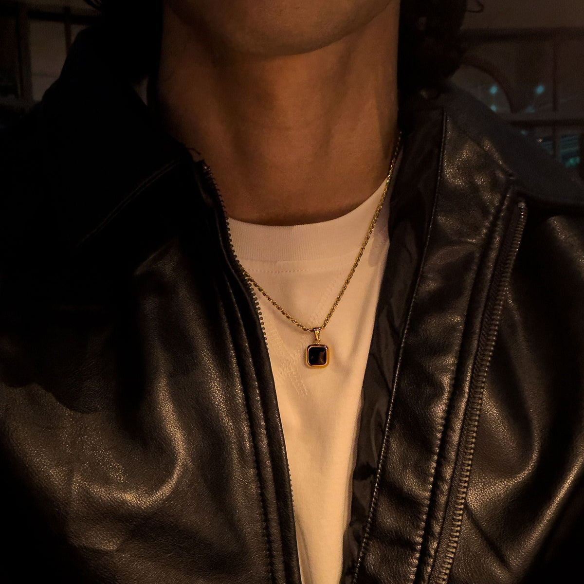 Blackout Onyx Pendant - Gold