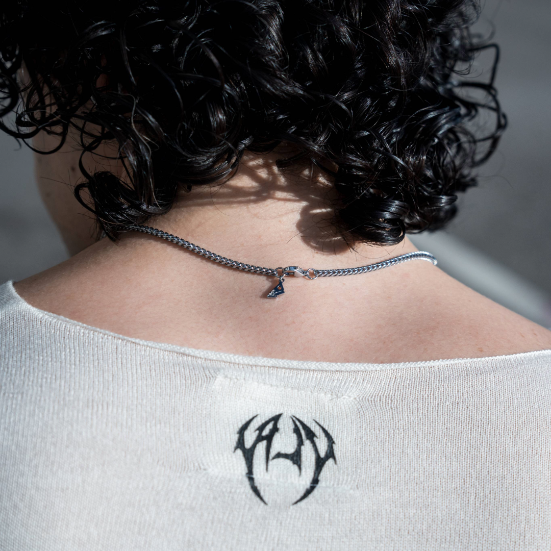 Warrior trident & Franco Chain - Silver Tone
